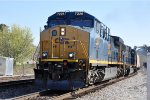 Grain train eases into the yard